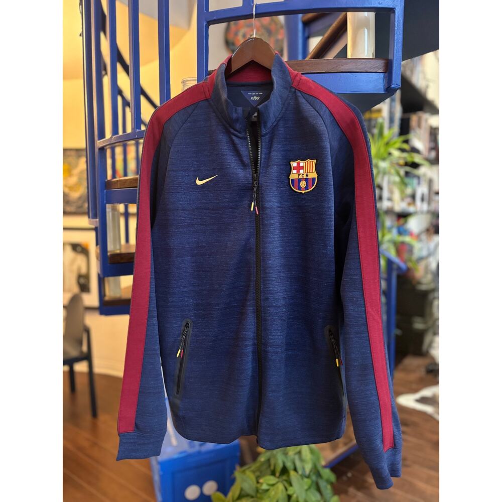 Nike FC Barcelona Navy Track Jacket Size XL (1899 Collection)